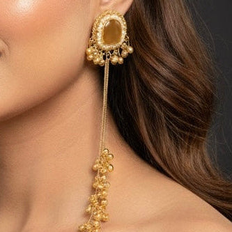 Suhana Kashmiri Earrings (Yellow)