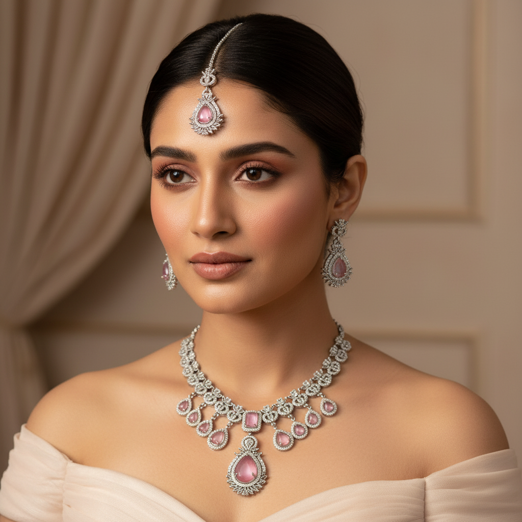 Diva AD Necklace (Pink)