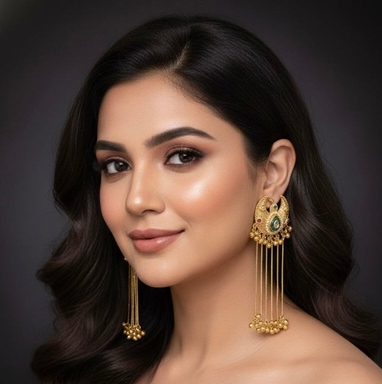 Samira Kashmiri Earrings (Green)