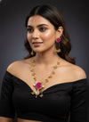 Noor Kashmiri Necklace (Rani Pink)