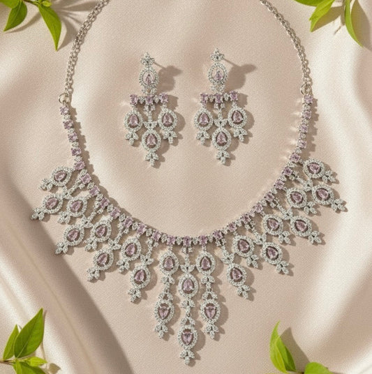 Imperial Bloom Ad Necklace (Pink)