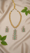 Noorvi AD Necklace (Mint Green)