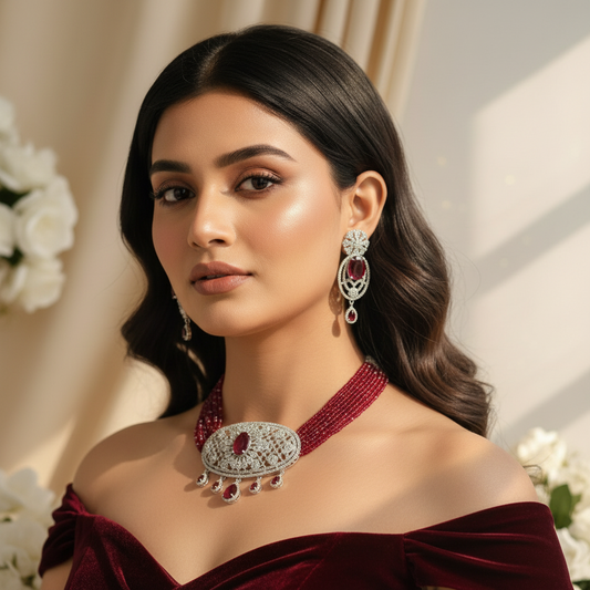Amira AD Chokar Set (Wine)