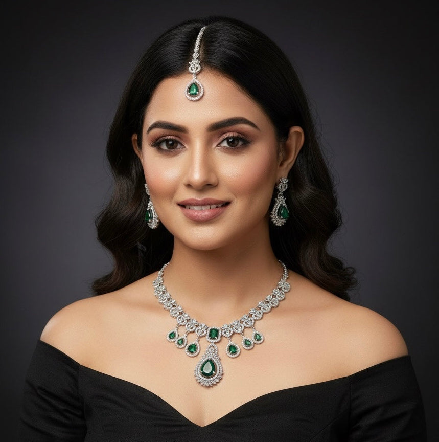 Diva AD Necklace (Green)