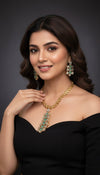 Noorvi AD Necklace (Mint Green)