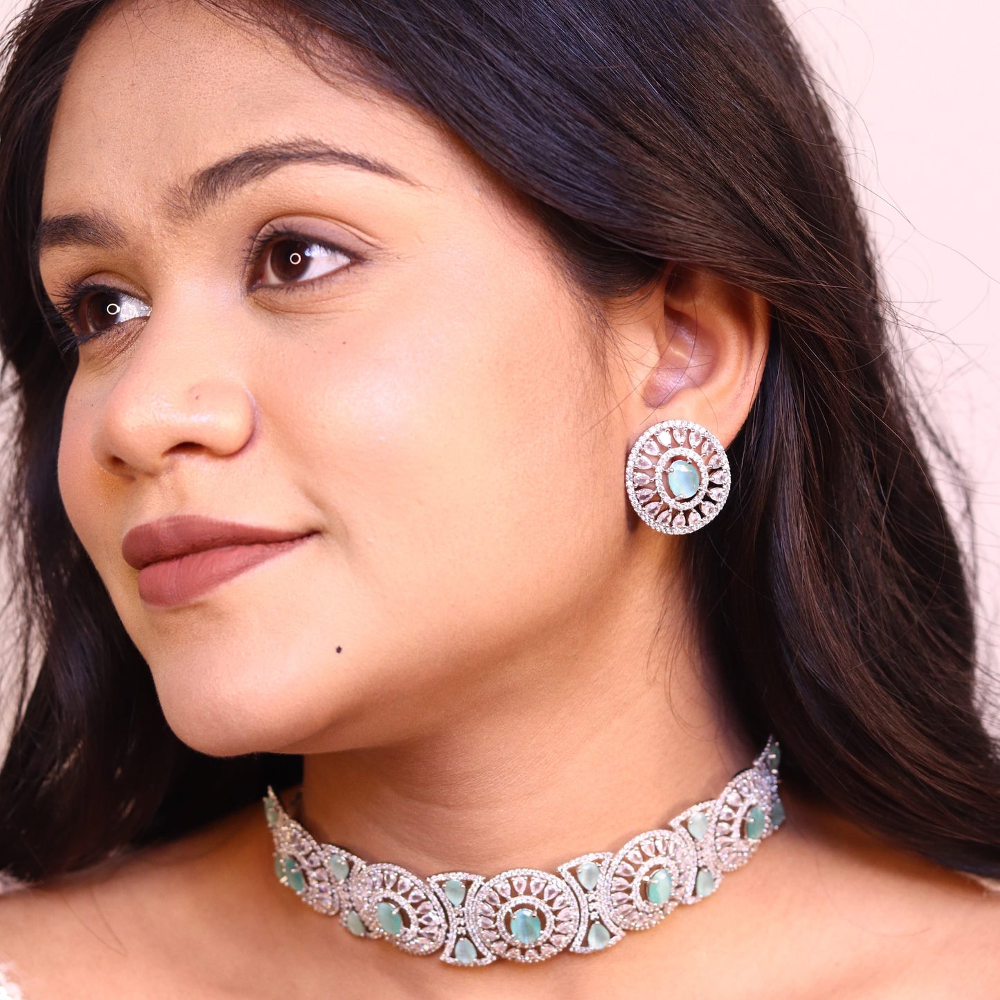 Elira AD Necklace (Mint Green)