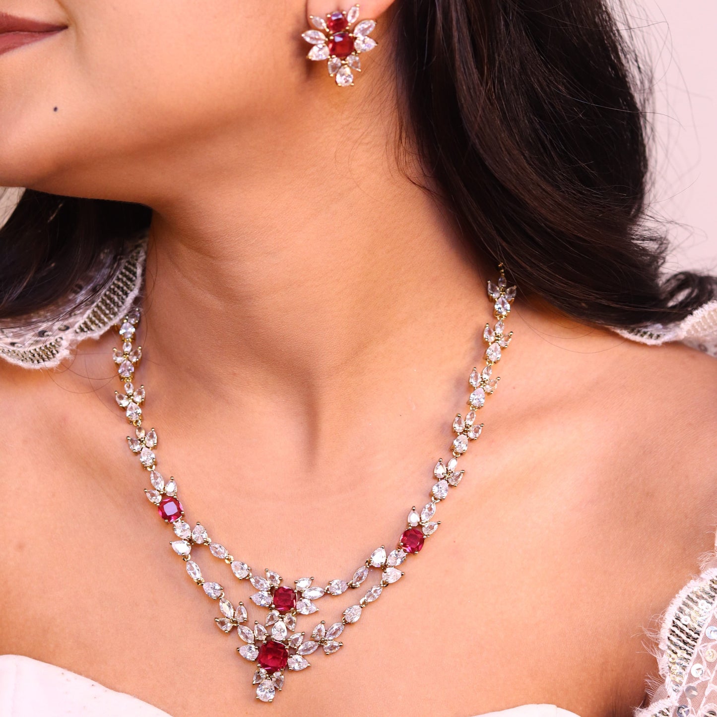 Ziva AD Necklace (Wine)