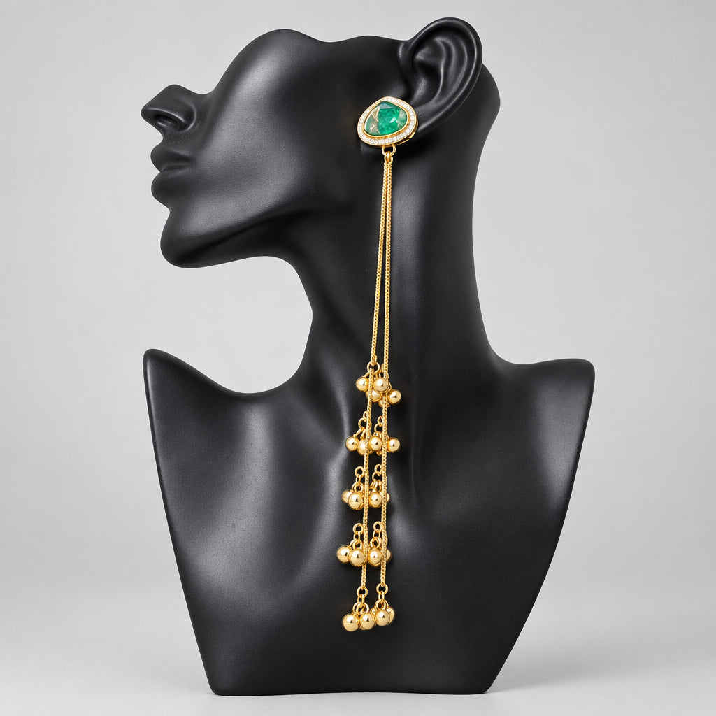 Nandani Kashmiri Earrings (Green)