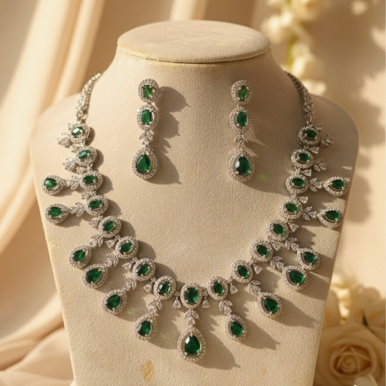 Shimmer AD Necklace (Green)