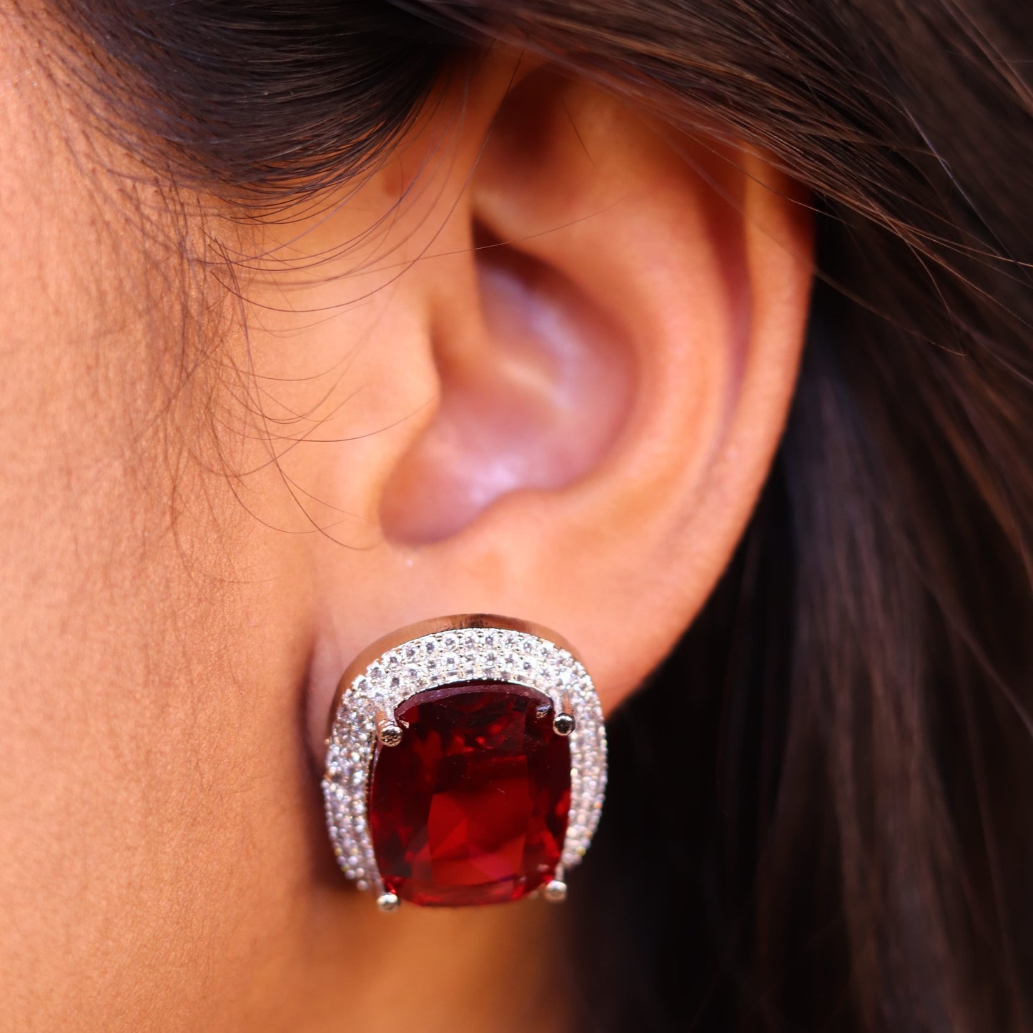 Orra AD Necklace (Red)