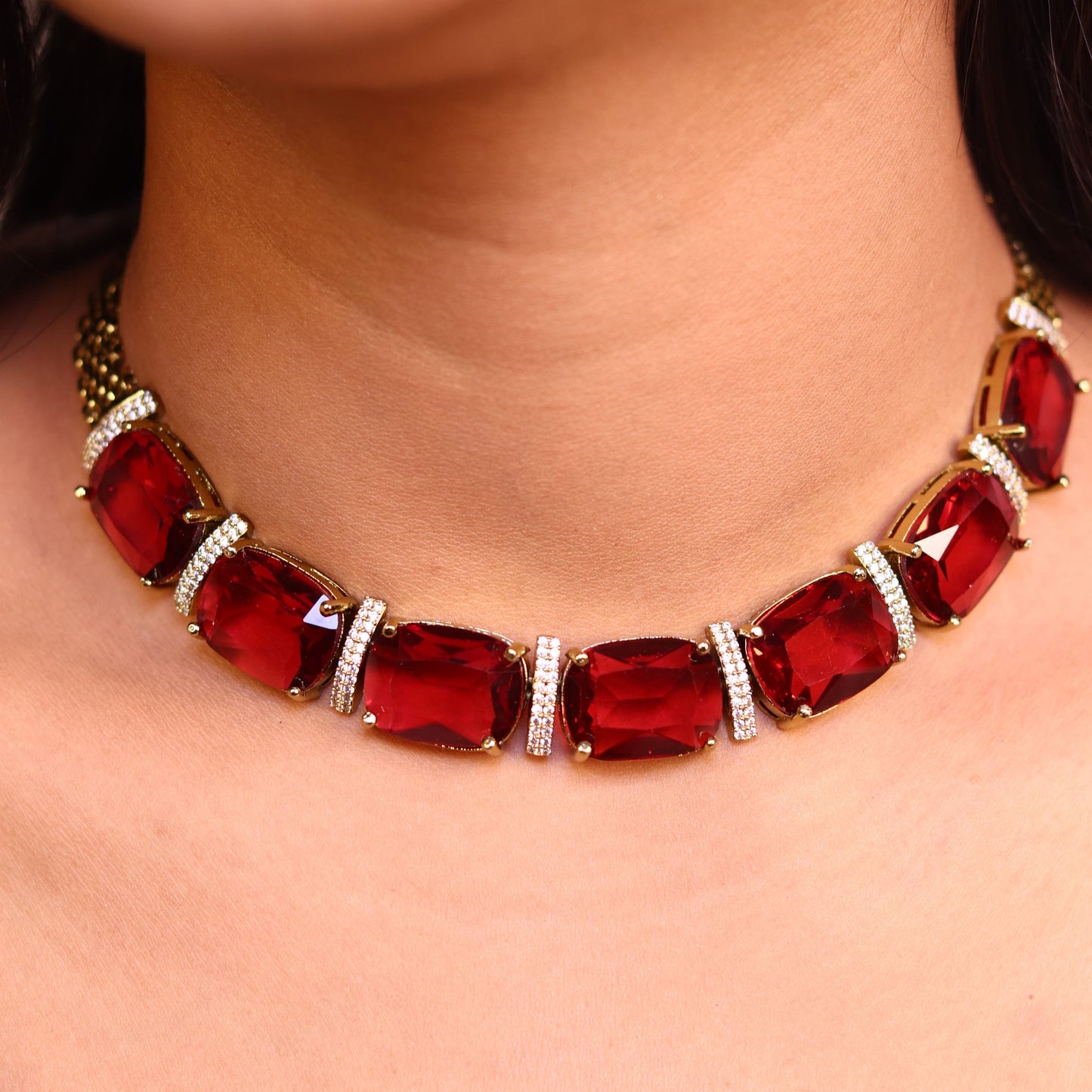 Royal Edge AD Necklace (Red)