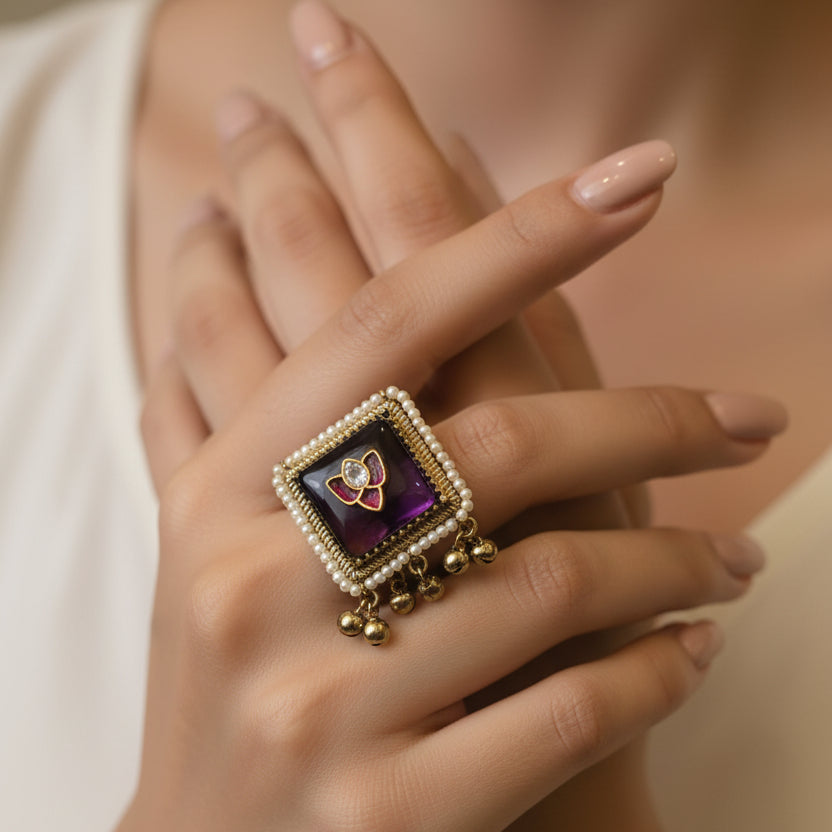 Zarina Adjustable Kashmiri Ring