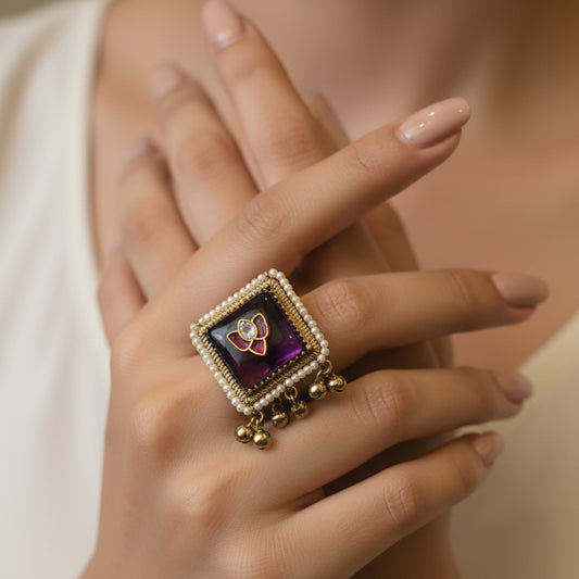 Zarina Adjustable Kashmiri Ring