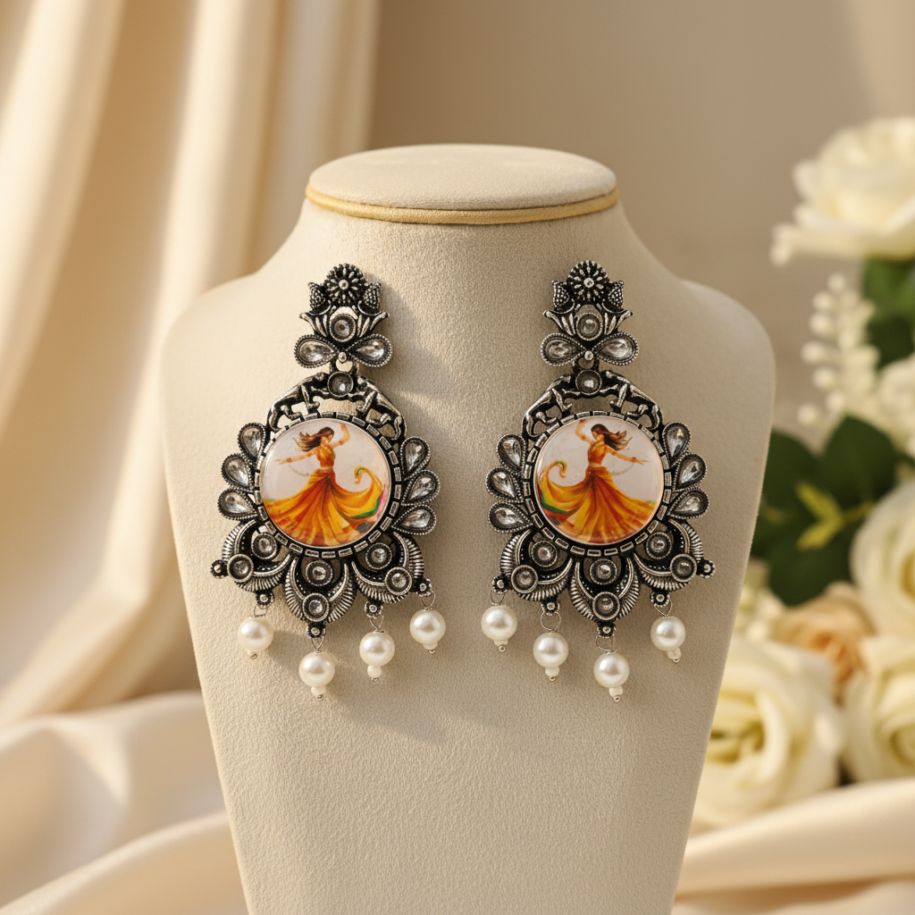 Morabha Oxidize Earrings