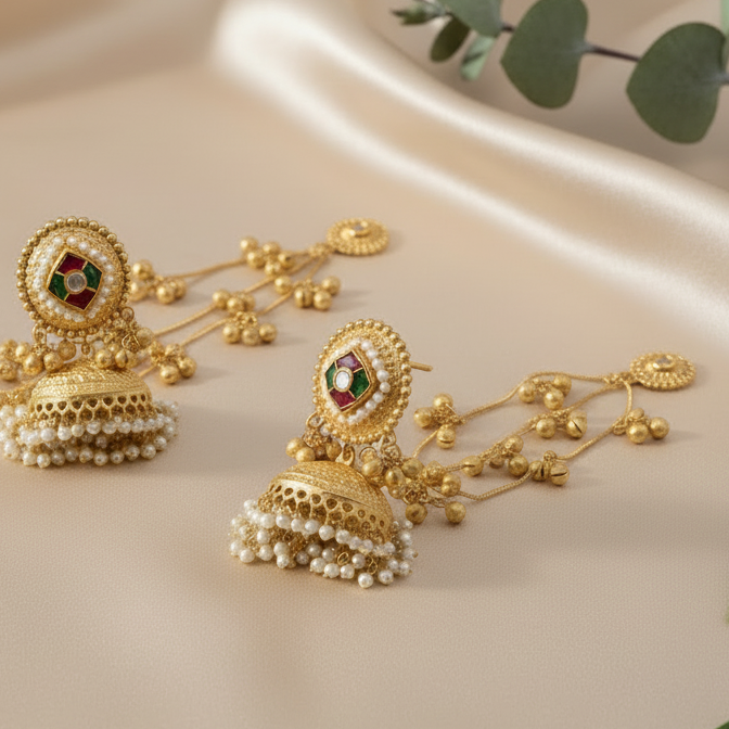 Aylin Chain Kashmiri Earrings
