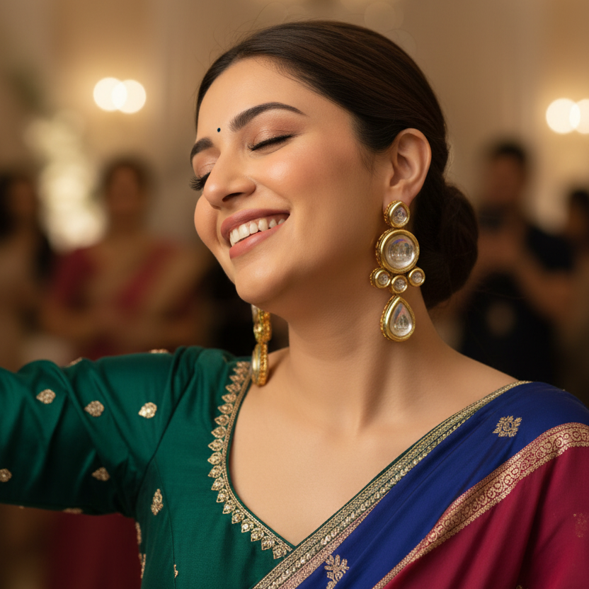 Reva Kundan Earrings