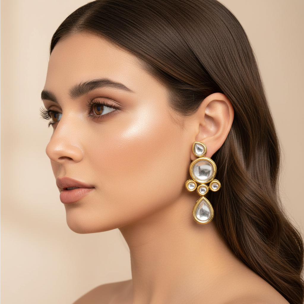 Reva Kundan Earrings