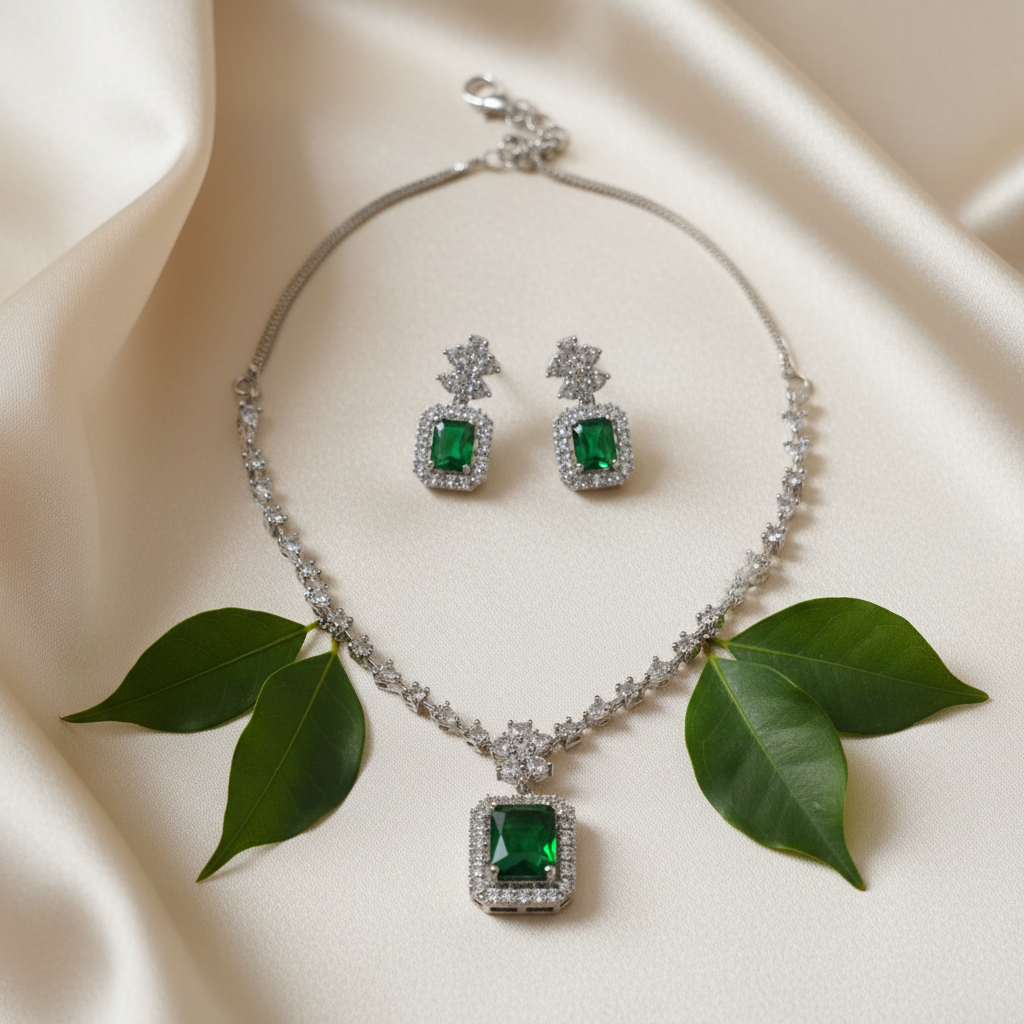Evara AD Necklace (Green)