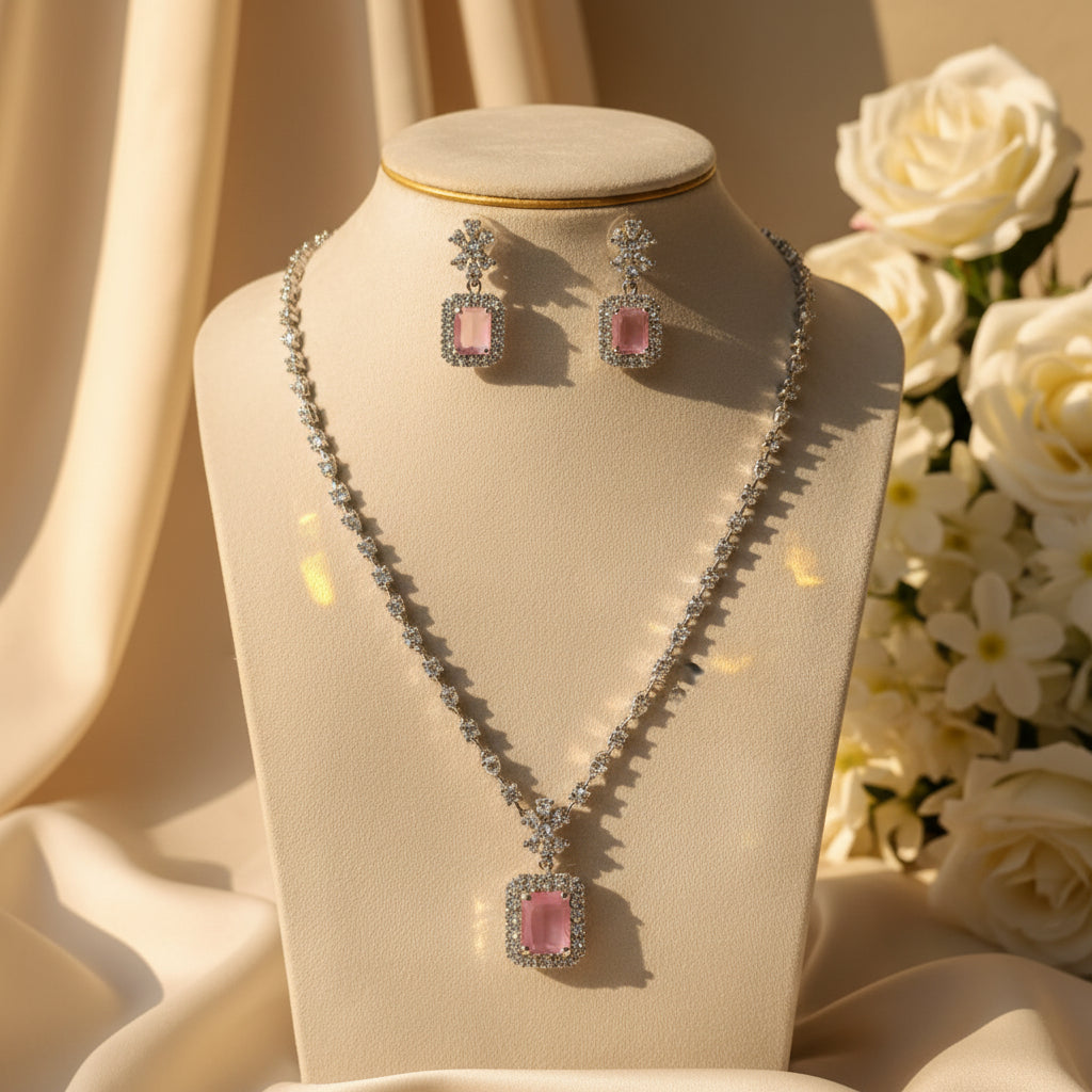 Evara AD Necklace (Pink)