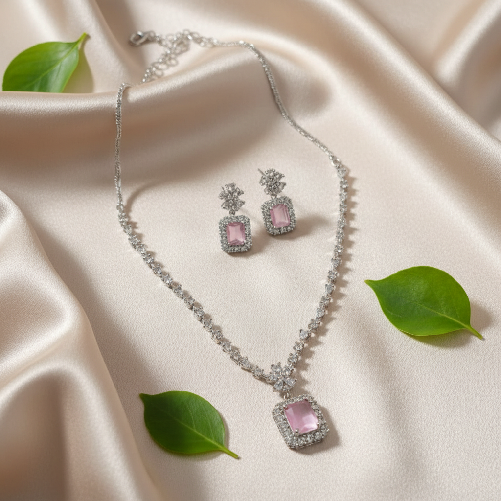 Evara AD Necklace (Pink)