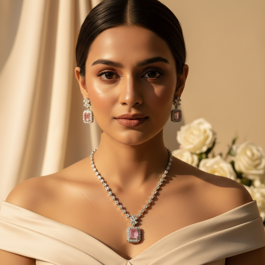 Evara AD Necklace (Pink)
