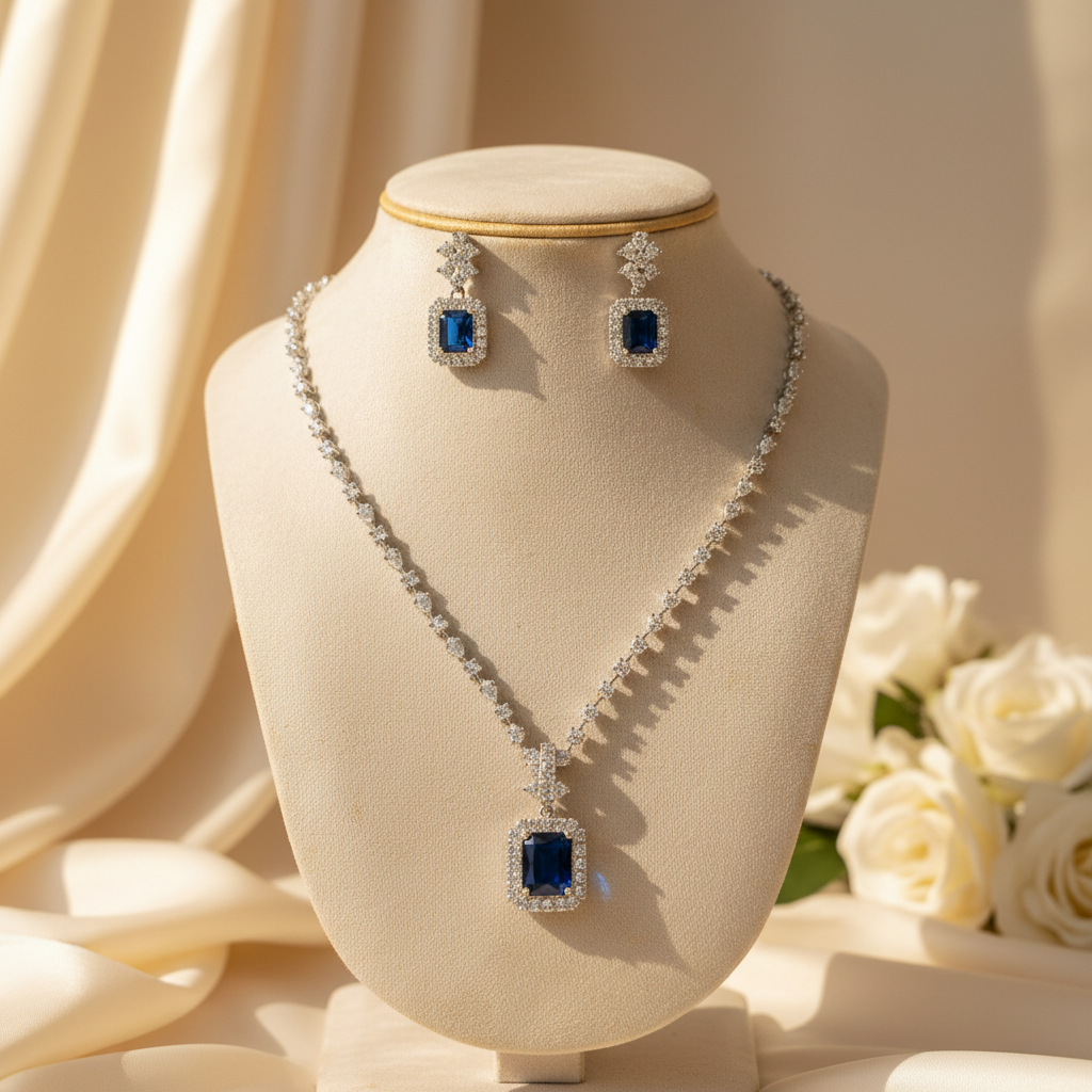Evara AD Necklace (Blue)