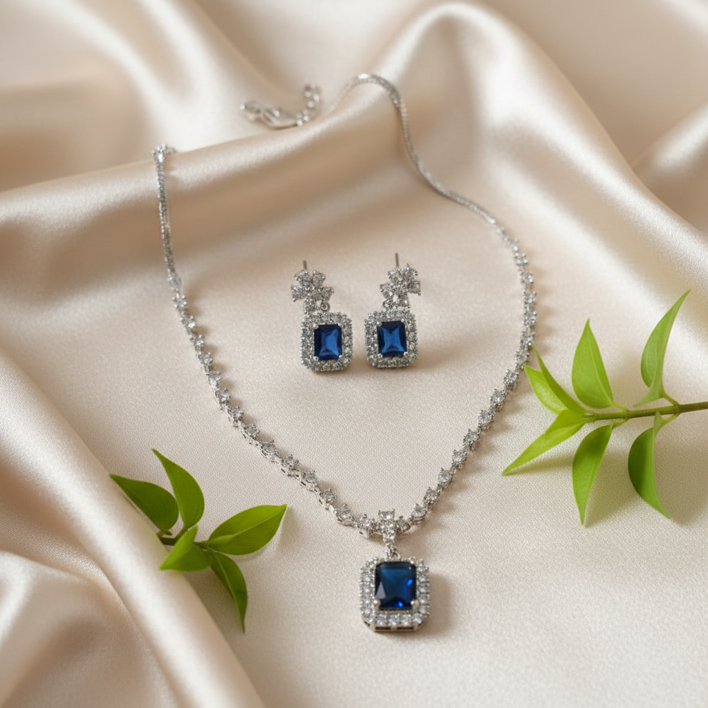 Evara AD Necklace (Blue)