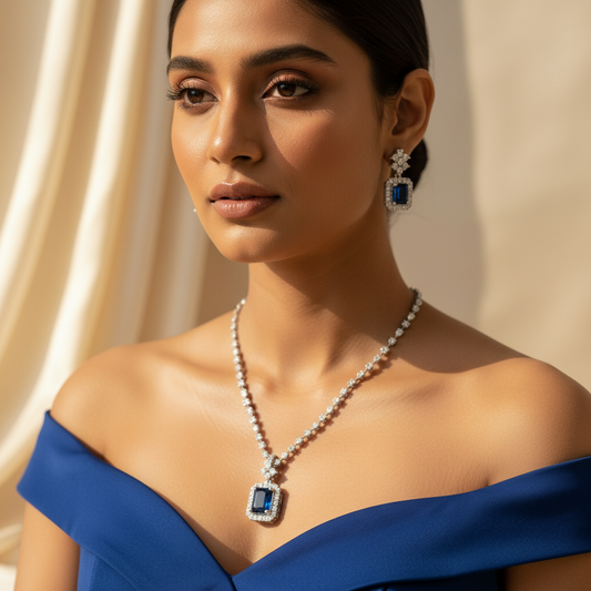 Evara AD Necklace (Blue)