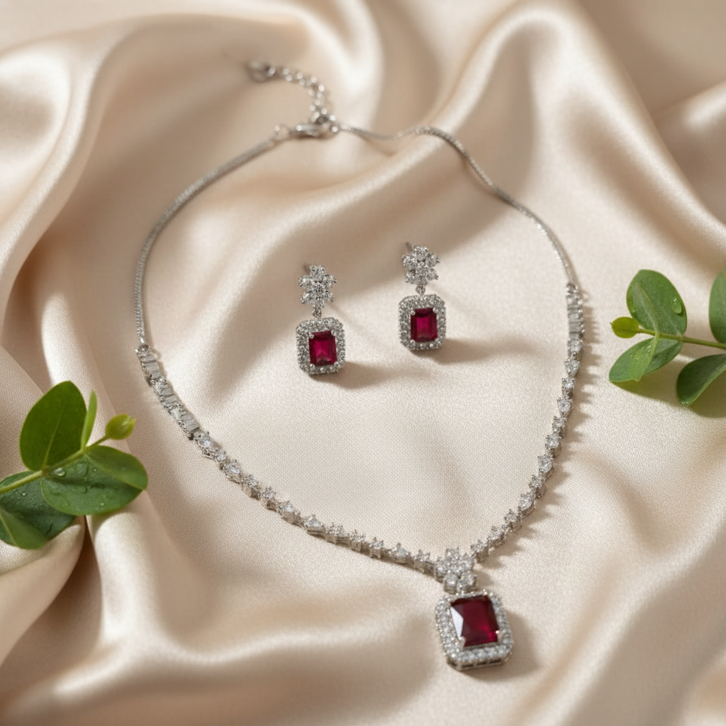 Evara AD Necklace (Red)
