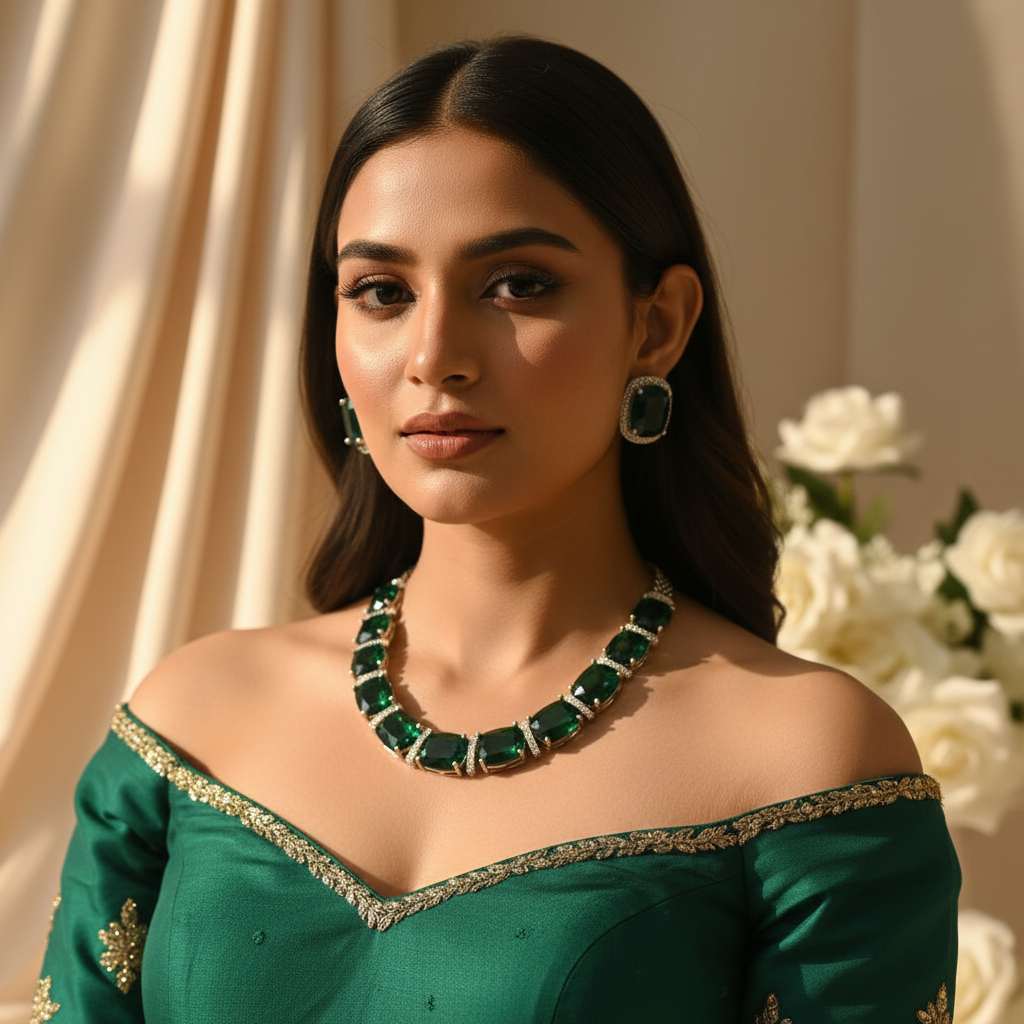 Royal Edge AD Necklace (Green)