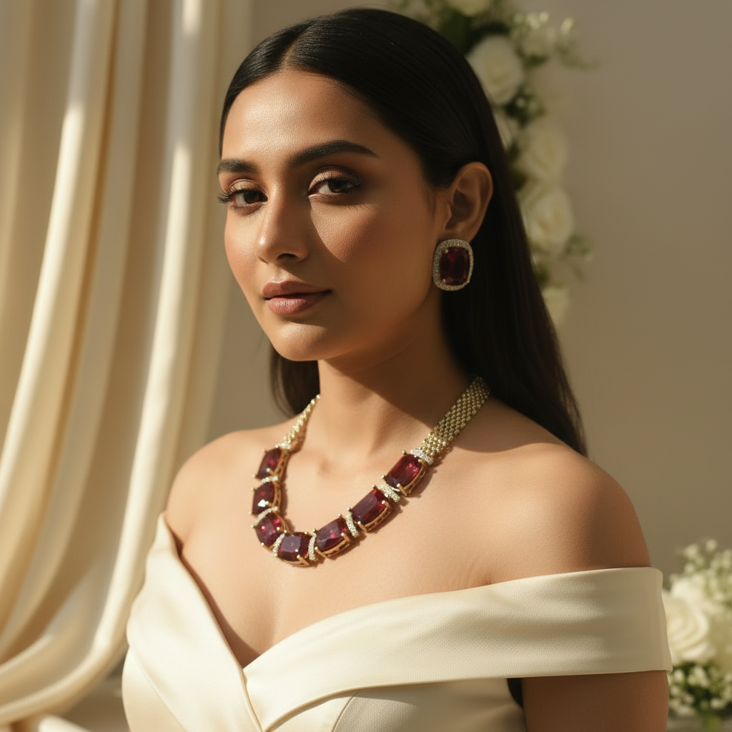 Royal Edge AD Necklace (Red)