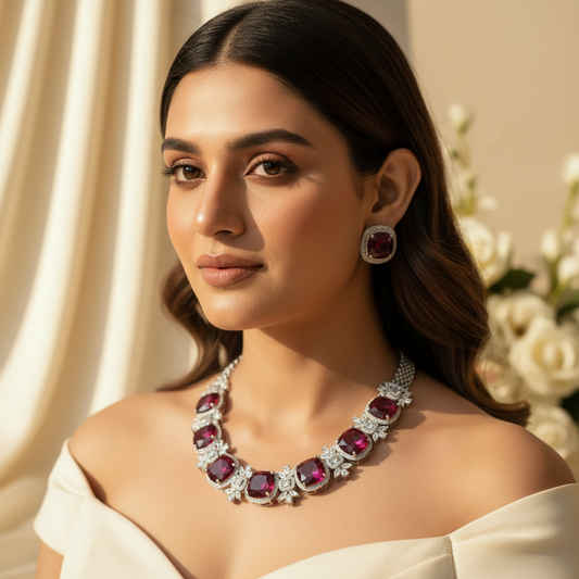 Veya AD Necklace (Wine)