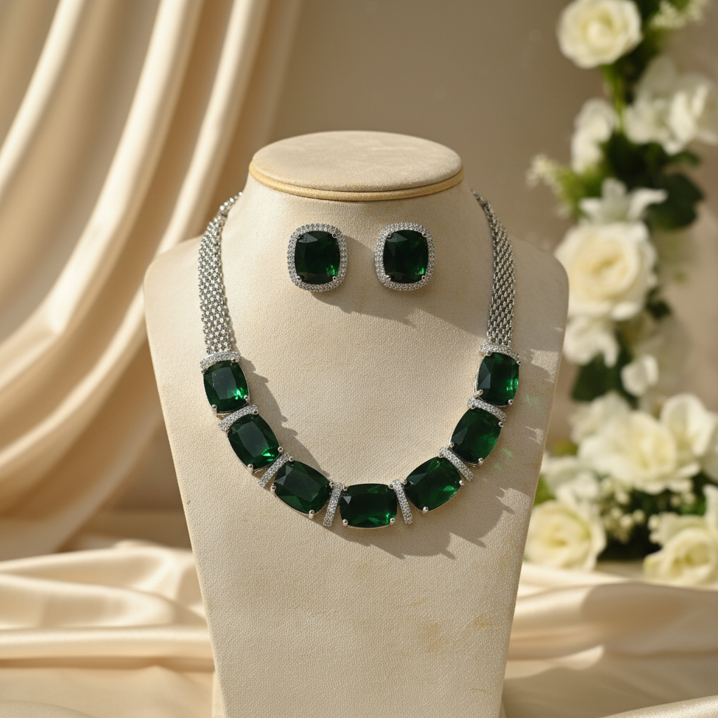 Orra AD Necklace (Green)