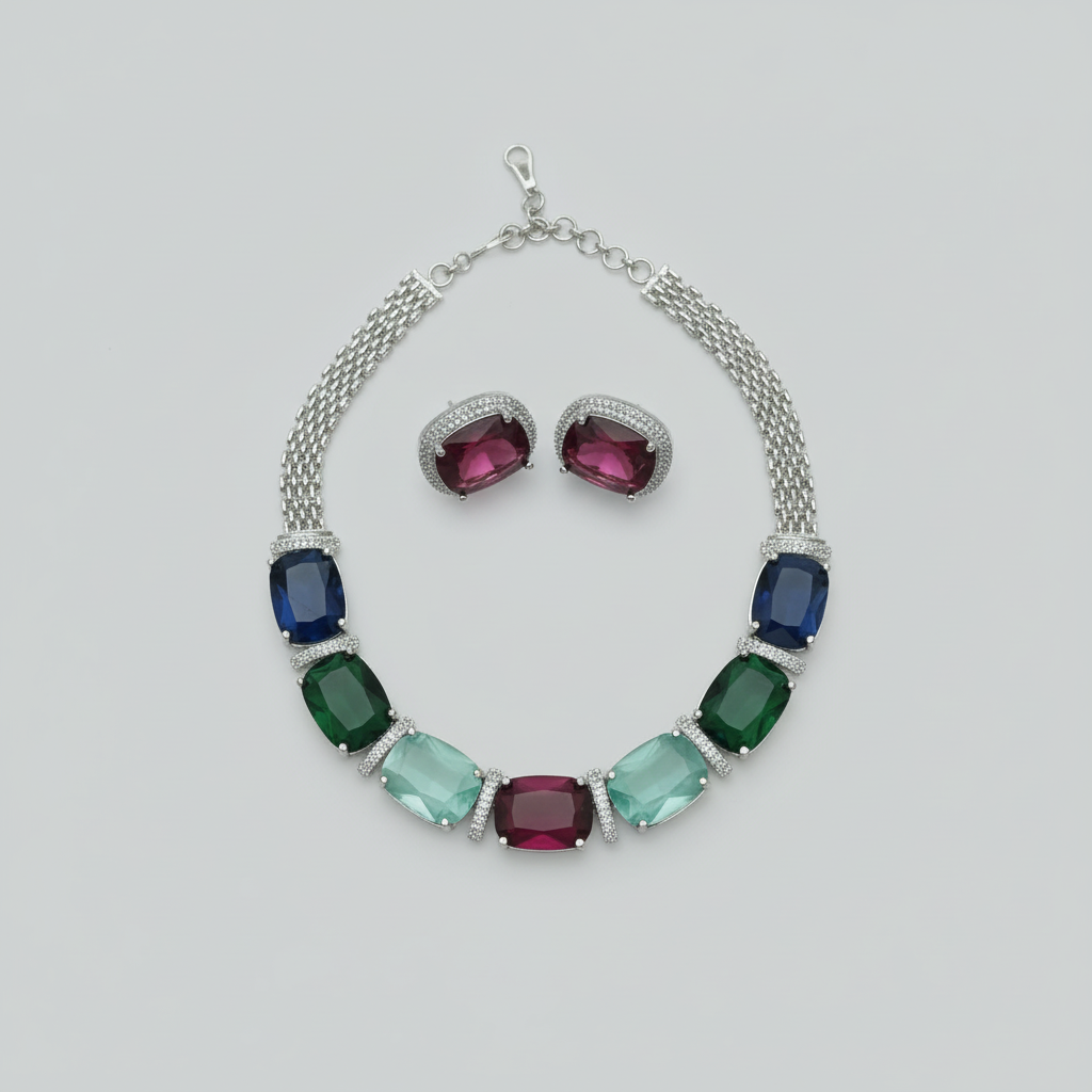 Orra AD Necklace (Multi-colour)