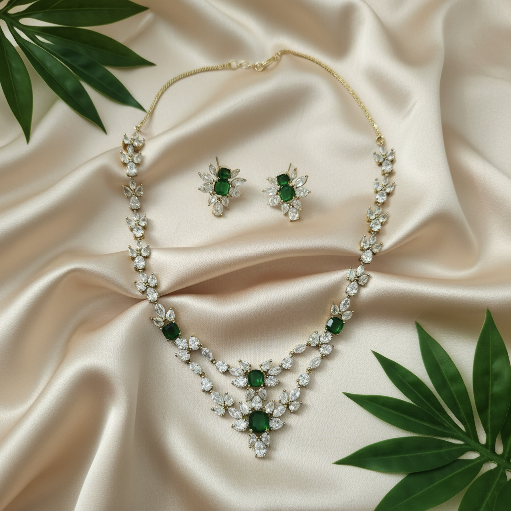 Ziva AD Necklace (Green)
