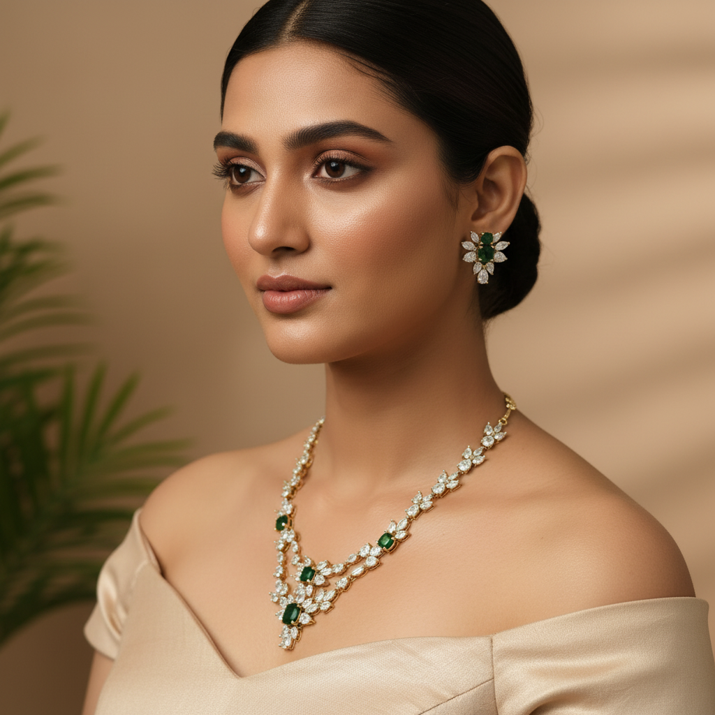 Ziva AD Necklace (Green)