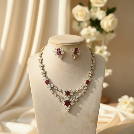 Ziva AD Necklace (Wine)