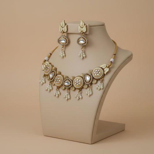 Zeenat Chokar Necklace (White)