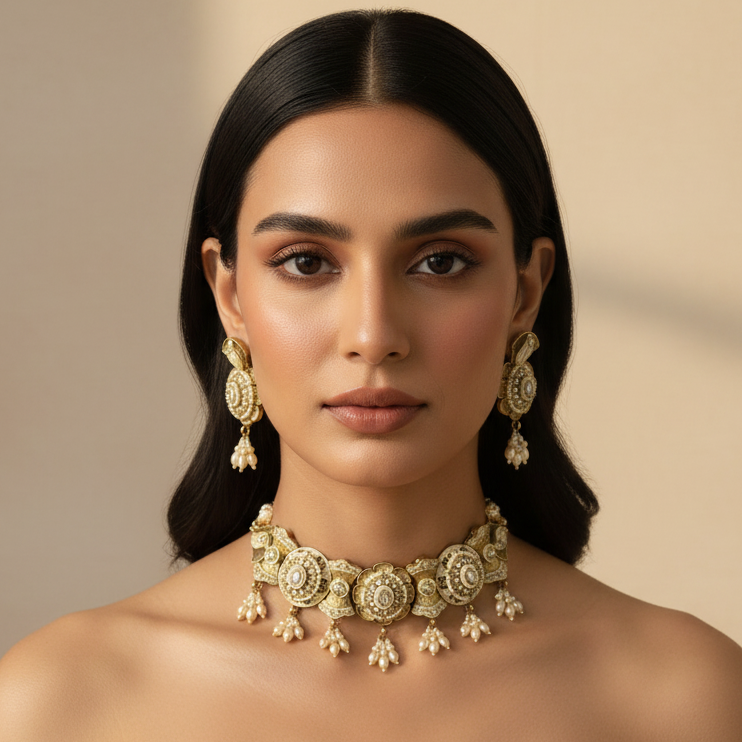 Samira Chokar Necklace (White)