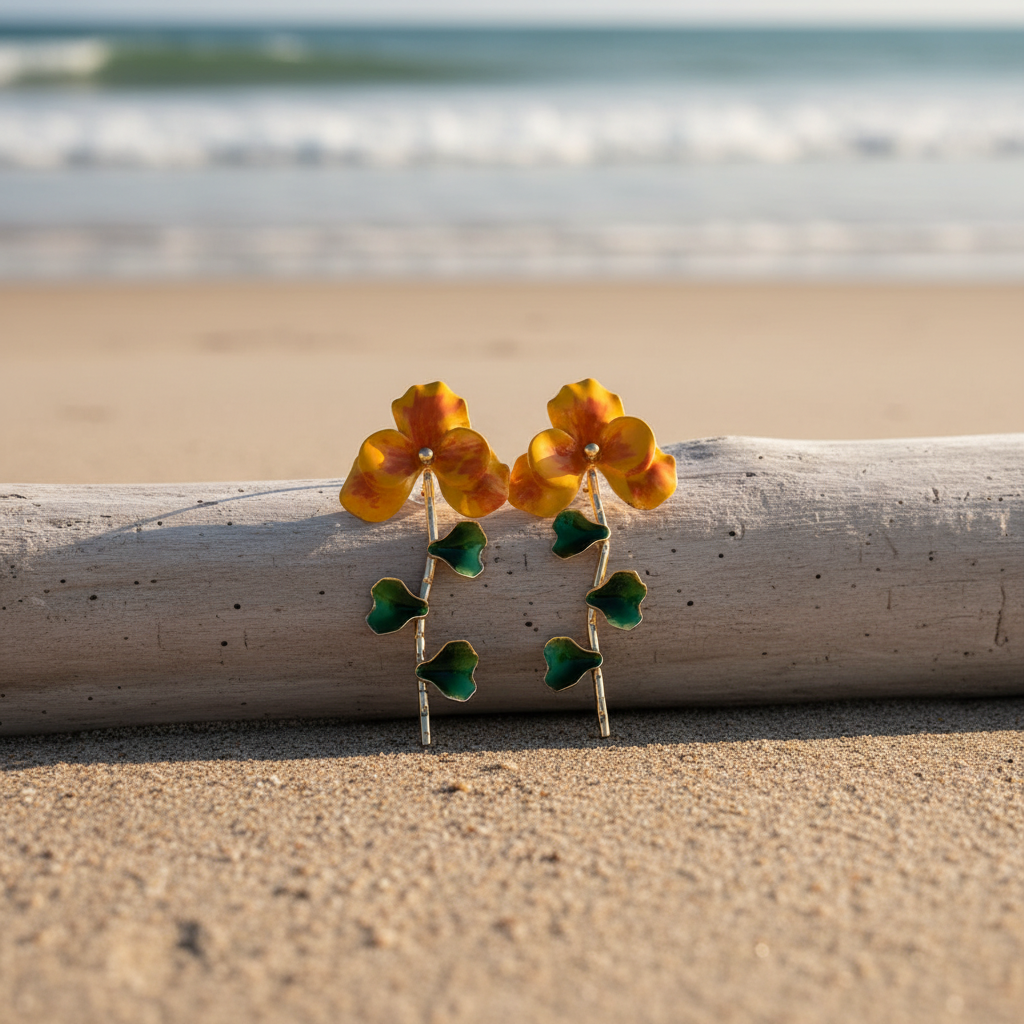 Natures Bloom Earrings (Yellow)