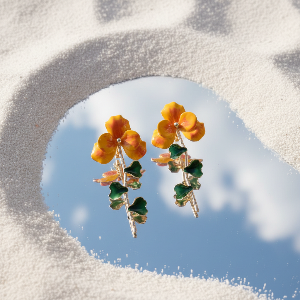Natures Bloom Earrings (Yellow)