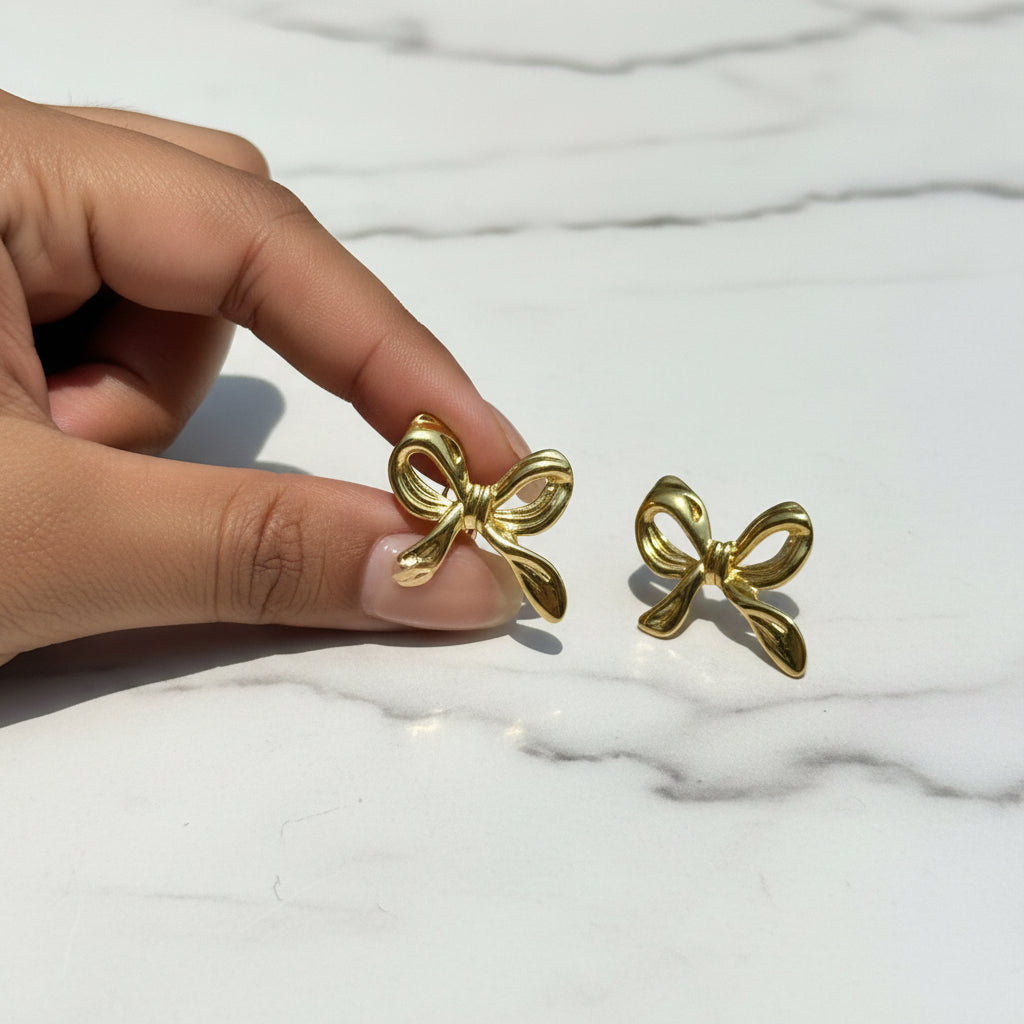 Bow Anti-tarnish Earrings