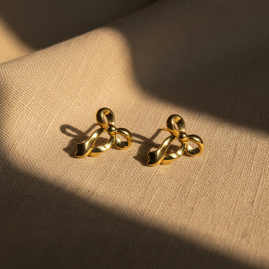 Cute Bow Anti-tarnish Earrings