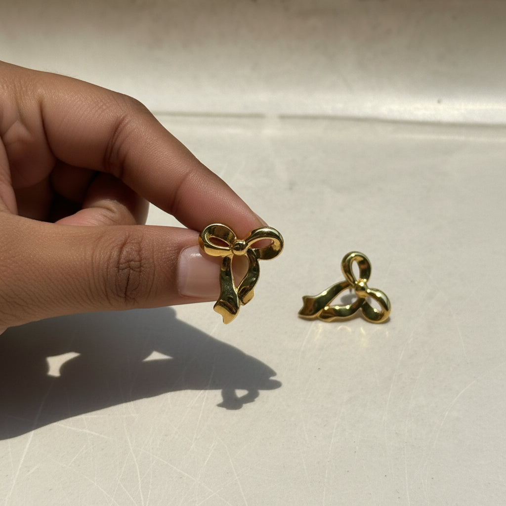 Cute Bow Anti-tarnish Earrings