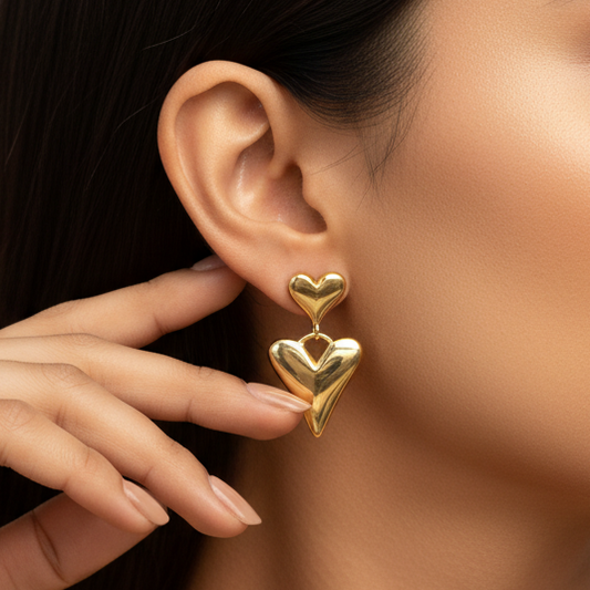 Heartline Anti-tarnish Earrings
