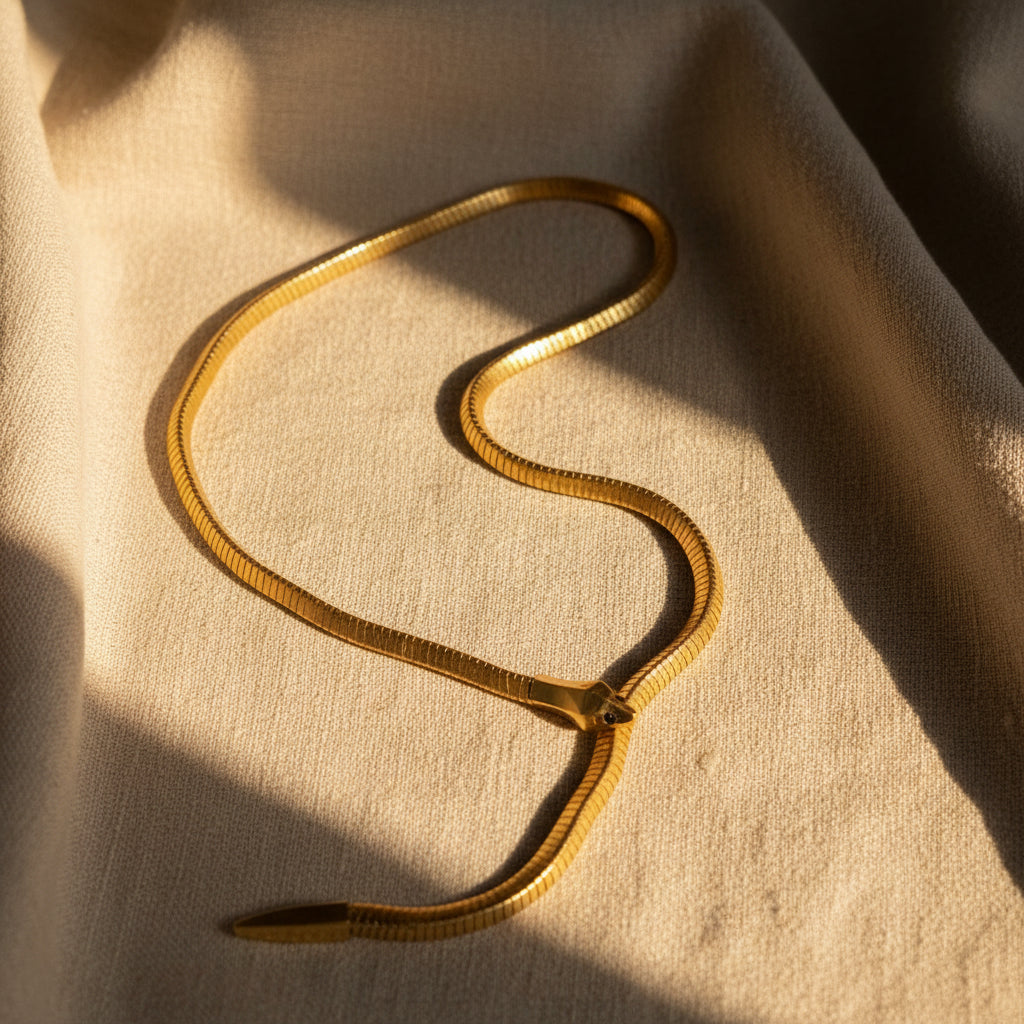 Snake Adjustable Necklace (Golden)
