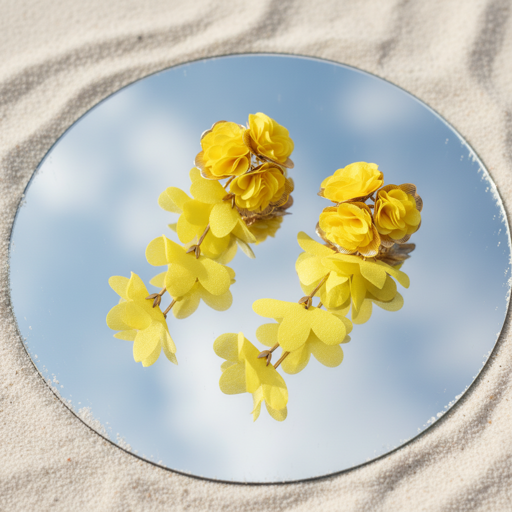Floral Earrings (Yellow)
