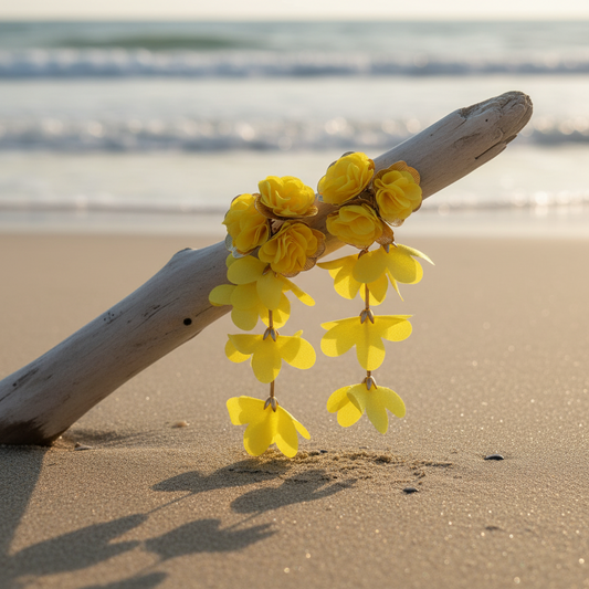 Floral Earrings (Yellow)