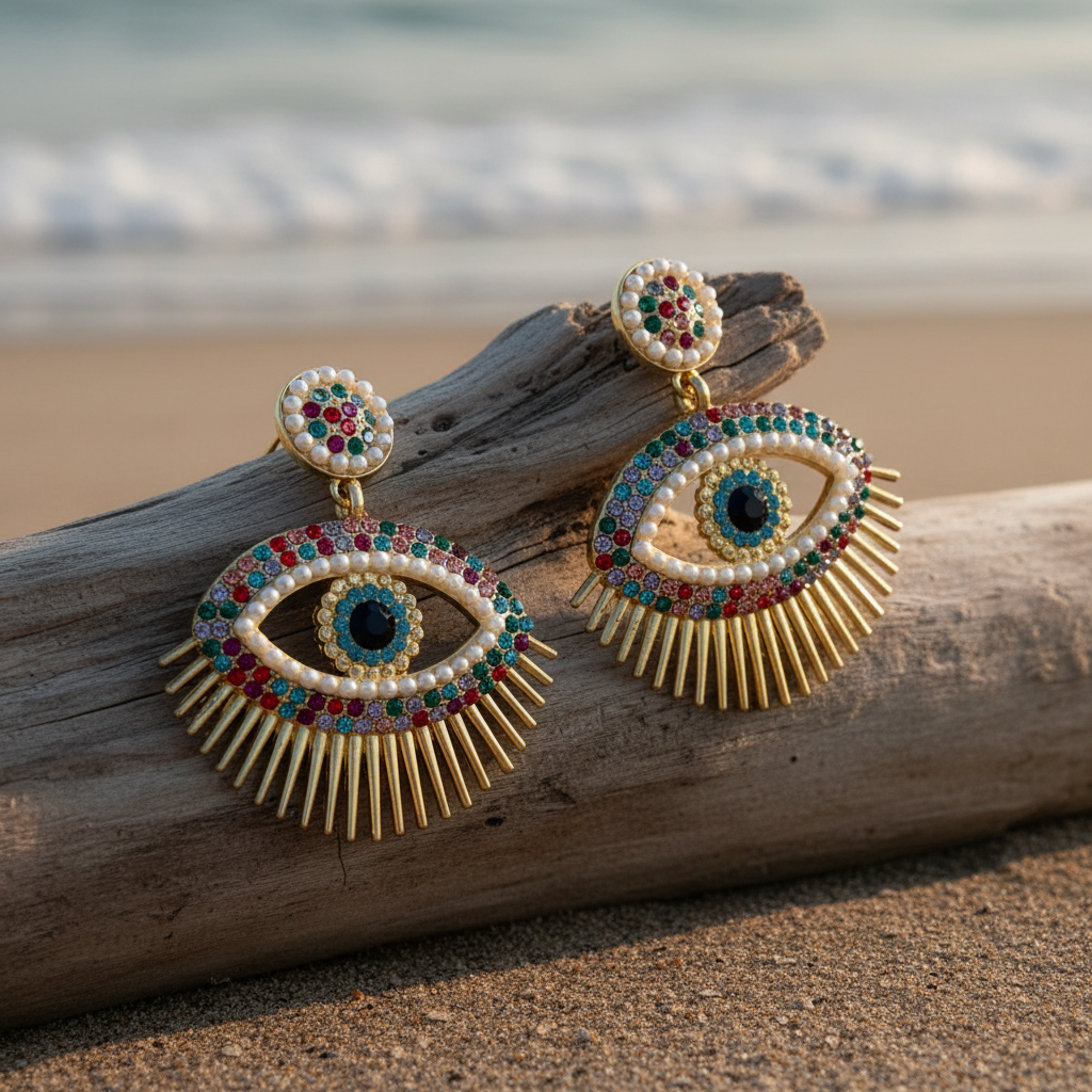 Rainbow Eye Earrings