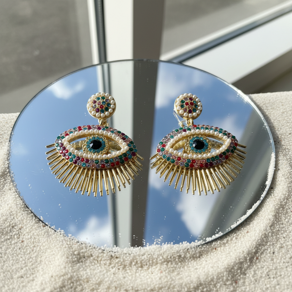 Rainbow Eye Earrings